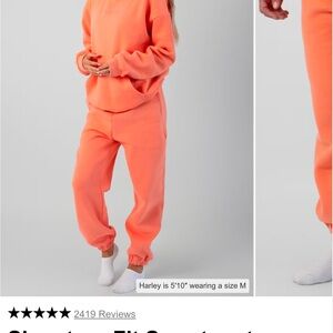 Coral sweatpants comfrt signature style